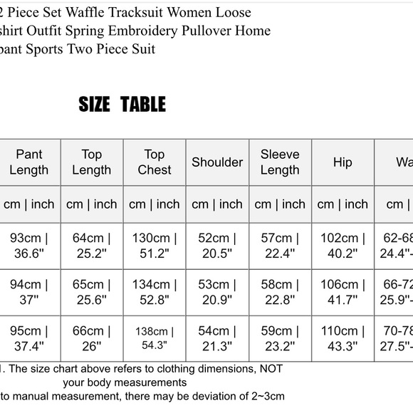 Waffle Material Two Piece Set Tracksuit NWT. Fits small - Picture 6 of 6